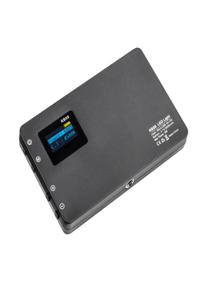 فيلتروكس مصباح فيديو LED محمول Viltrox RB08، مزود بـ 24 حبة إضاءة، سطوع قابل للتعديل من 2500 كلفن إلى 8500 كلفن، مؤشر تجسيد اللون 95+، مع شاشة عرض، موزع ضوء، كابل شحن USB، محول قاعدة ساخنة، مناسب لتصوير الاستوديو، تصوير البورتريه، تصوير الحياة اليومية، وتسجيل الفيديو. - Image 5