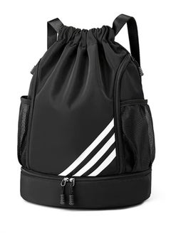 PYC Drawstring Backpack, Waterproof Travel Bag, Large Oxford Gym Bag, Student Backpack, Durable Sports Ball Bag with Shoe Compartment, Suitable for Sports  - Image 1