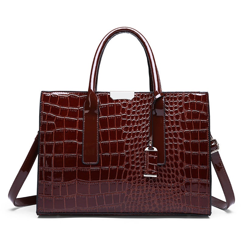 Foreign New Bag Women'S 2023 New Fashion Crocodile Pattern Large Capacity Shoulder Bag High-End Messenger Bag - Image 1