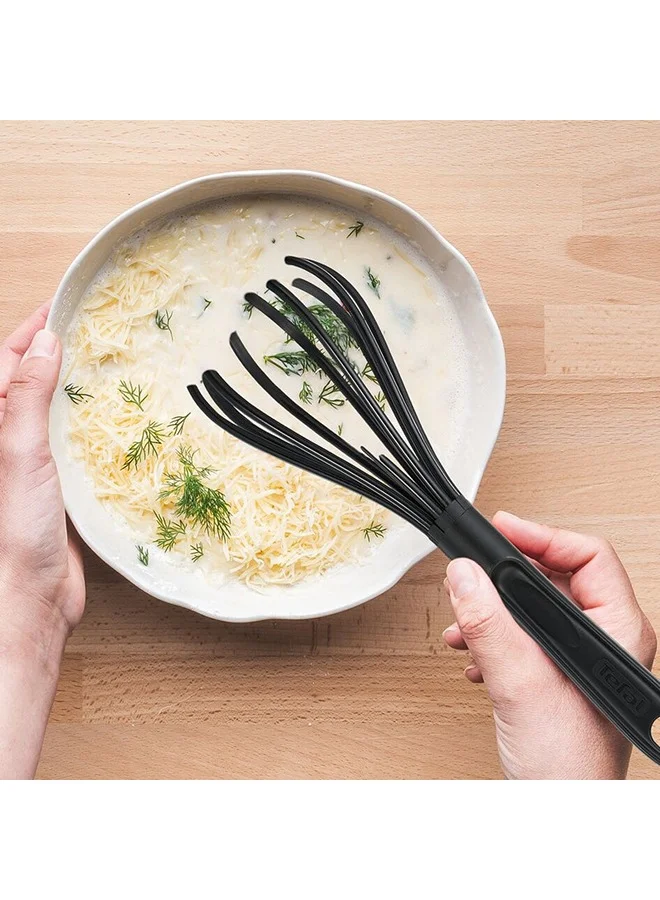 Tefal Bienvenue Kitchen Utensils Whisk Black Made in France HighHeat Resistance ScratchFree for Cookware DishwasherSafe 27455120
