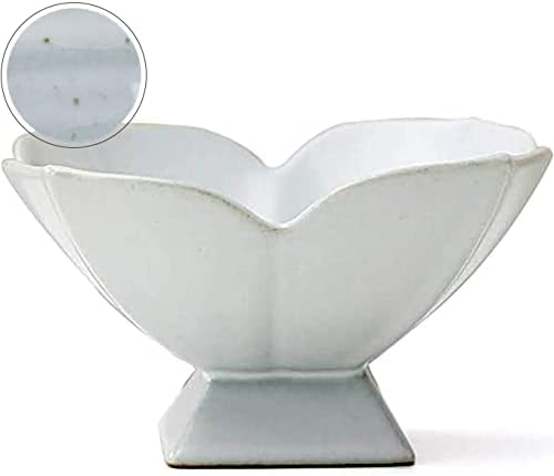 Kelendle Ceramic Footed Fruit Bowl Pedestal Bowl Home Decorative Dessert Serving Stand Snacks Tray Display Holder for Kitchen Counter Centerpiece Table DecorWhite - Image 1