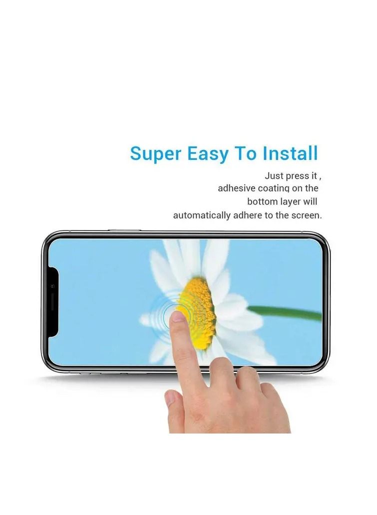 ديفيا Entire View زجاج مقوى مقاس 0.26 مم لهاتف آيفون 6.5 - شفاف - Image 4