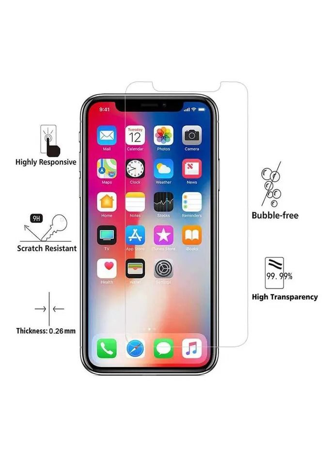 ديفيا Entire View زجاج مقوى مقاس 0.26 مم لهاتف آيفون 6.5 - شفاف - Image 3