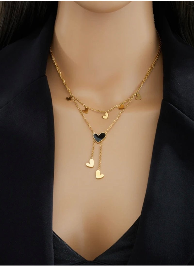 Elegance - Trendy Stainless Steel Gold Plated Necklace For Women - Image 1