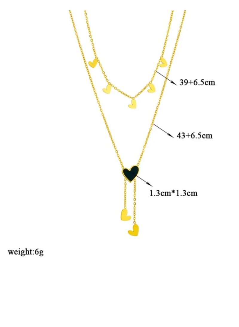 Elegance - Trendy Stainless Steel Gold Plated Necklace For Women - Image 1