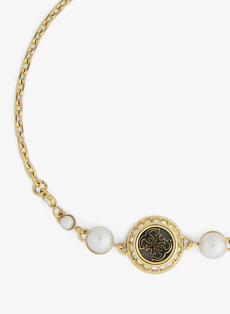 GUESS Tiny Pearly Logo Bracelet