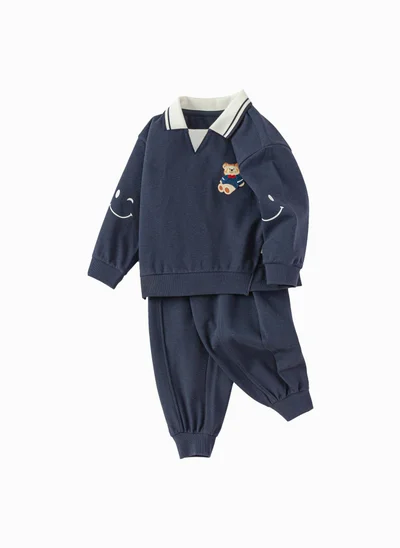 Balabala Toddler Unisex Knit long sleeve suit