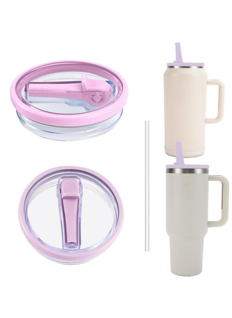 Generic - 40 oz Leak Proof Flip Straw for Stanley Lid, Tumbler Lid Replacement No Spill Proof for Stanley 40oz Cup Lid,Purple - Image 1