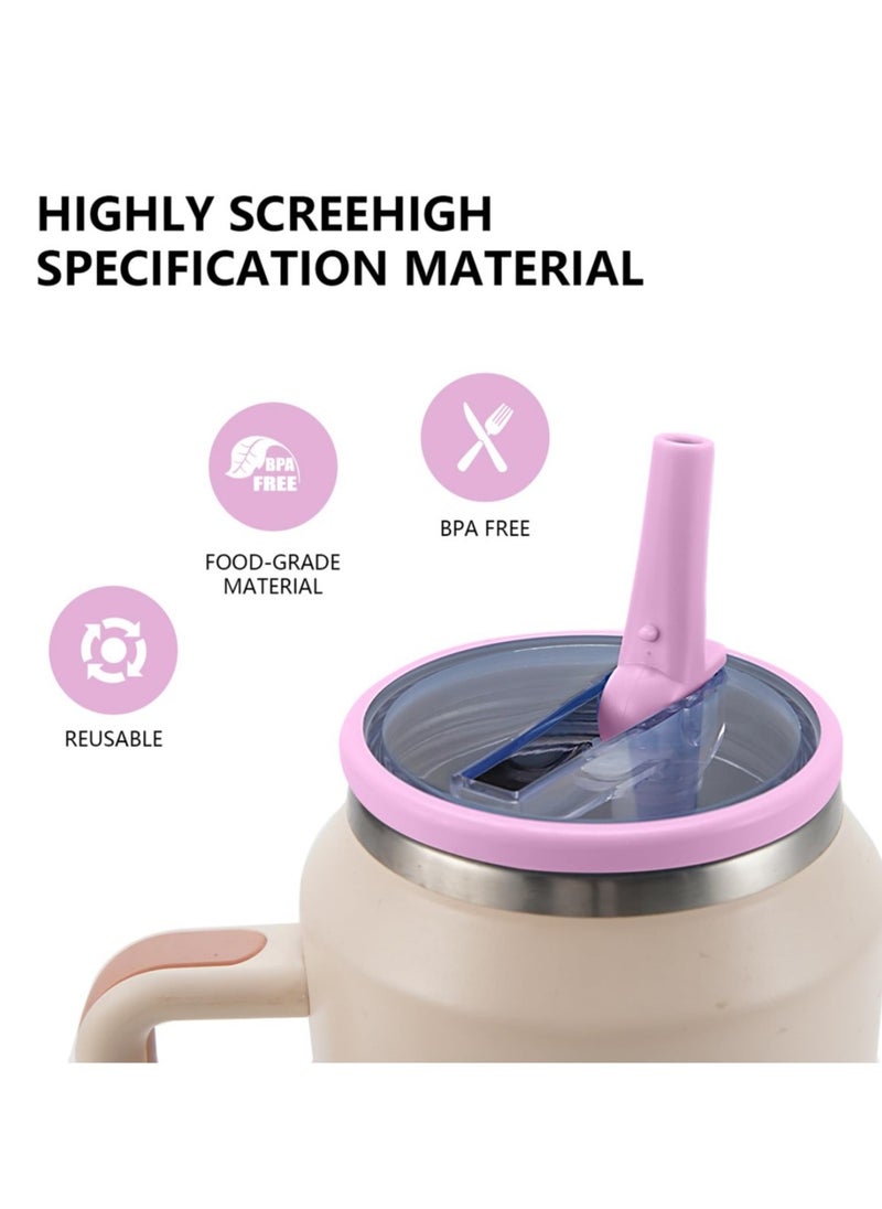 Generic - 40 oz Leak Proof Flip Straw for Stanley Lid, Tumbler Lid Replacement No Spill Proof for Stanley 40oz Cup Lid,Purple - Image 1