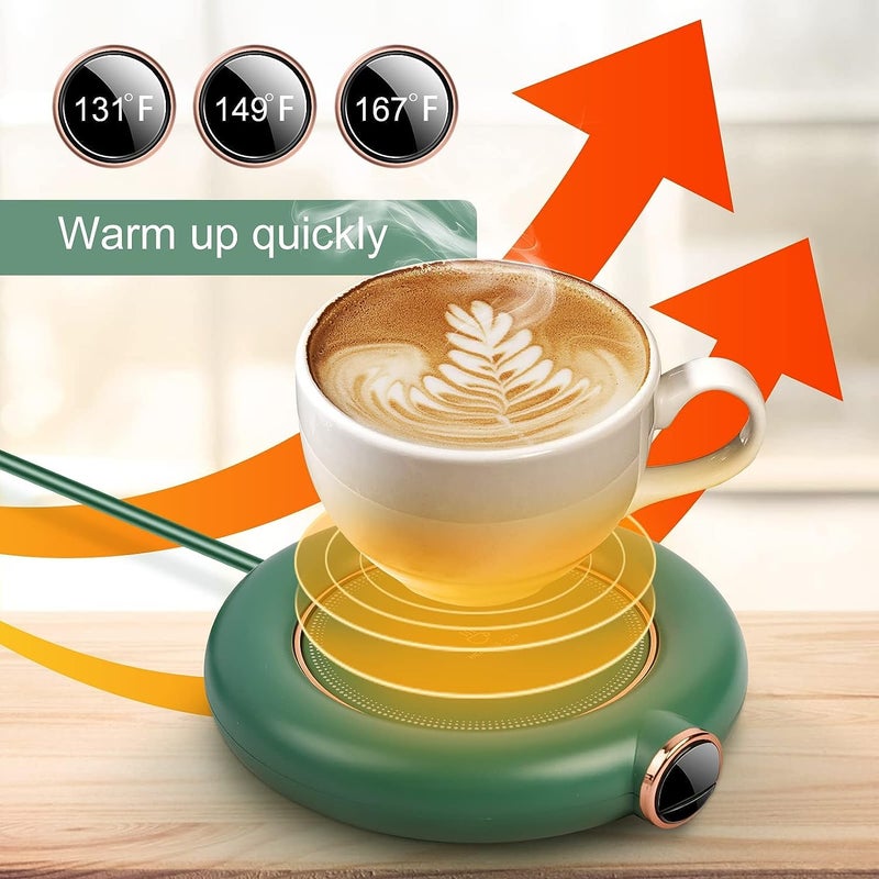 Suicune Electric Cup Warmer Temperature Control Smart Coaster for Hot Coffee Tea Candle Warming Plate with 3 Heating Modes for Desk Office USB Auto Shutoff - Image 4