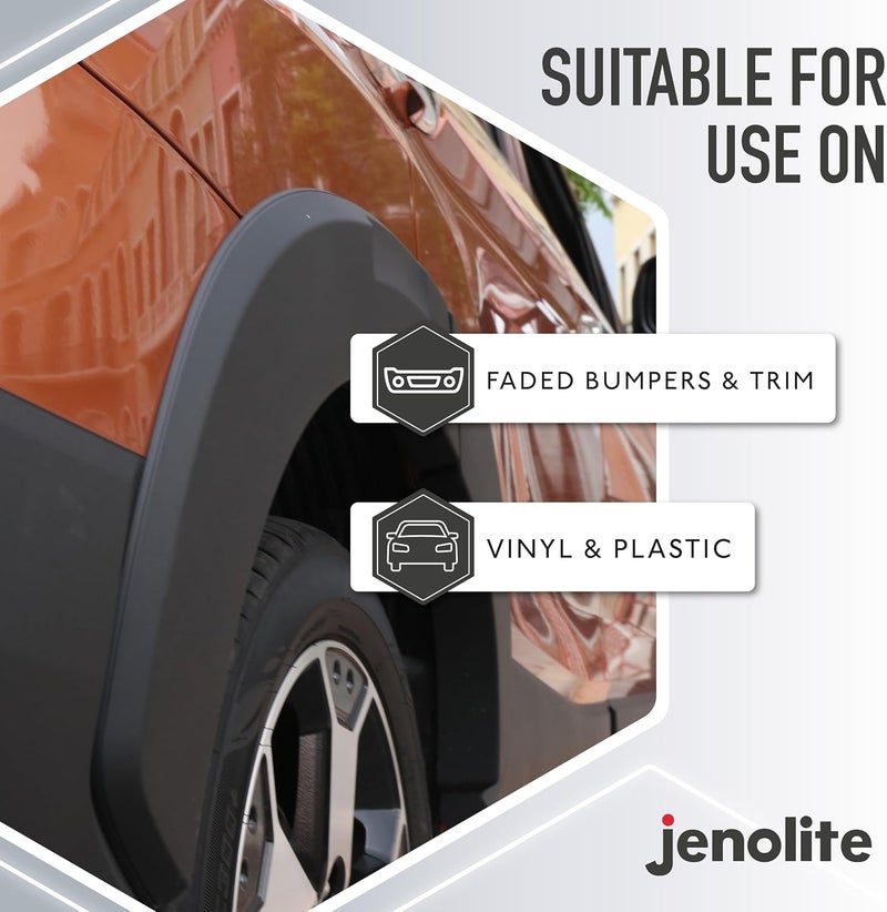 JENOLITE جينوليت باك تو بلاك - ممتص الصدمات والزخارف - 500 مل (يعيد ويحمي المصدات والزخارف والمطاط) مواد صلبة معالجة - Image 3