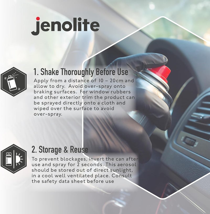 JENOLITE جينوليت باك تو بلاك - ممتص الصدمات والزخارف - 500 مل (يعيد ويحمي المصدات والزخارف والمطاط) مواد صلبة معالجة - Image 2