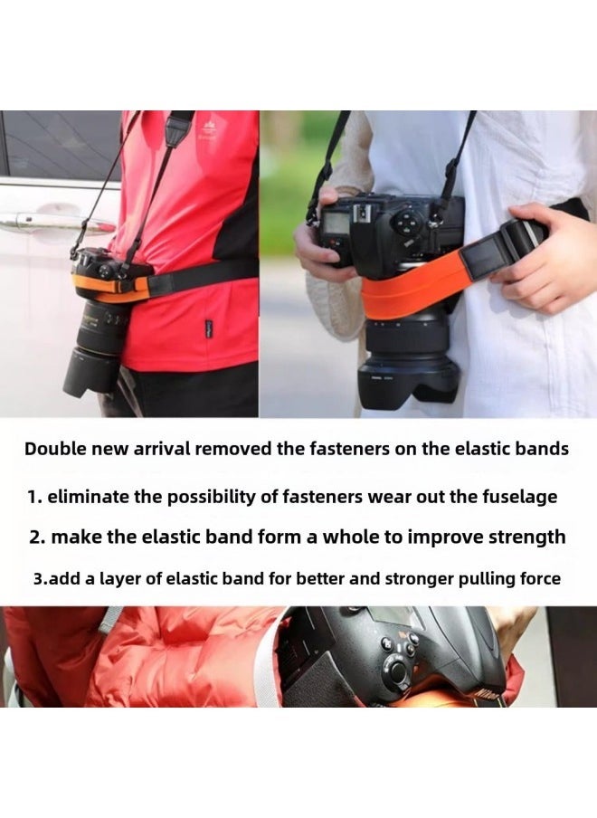 Generic Multi-Color Universal SLR Digital Camera Fixed Belt Mountaineering Cycling Camera Fixed Belt Waist Bag Belt Wholesale-Color:Classic Orange  - Image 5