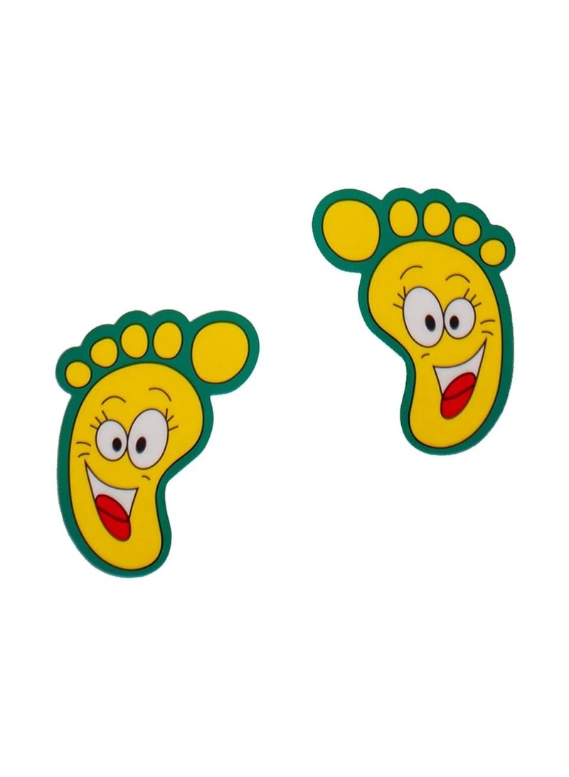 Floor Guidance Sticker - Bright Colors - Yellow & Green (10 Pieces) - Image 1