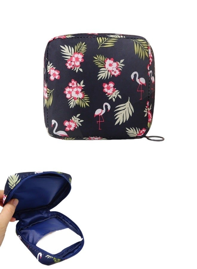 RTYY حقيبة تخزين فوط صحية صغيرة محمولة وحقيبة تخزين فوط الرضاعة، حقيبة الدورة الشهرية سهلة السفر، حقيبة مكياج صغيرة ومحفظة عملات معدنية بسحاب للنساء والفتيات المراهقات - Image 1