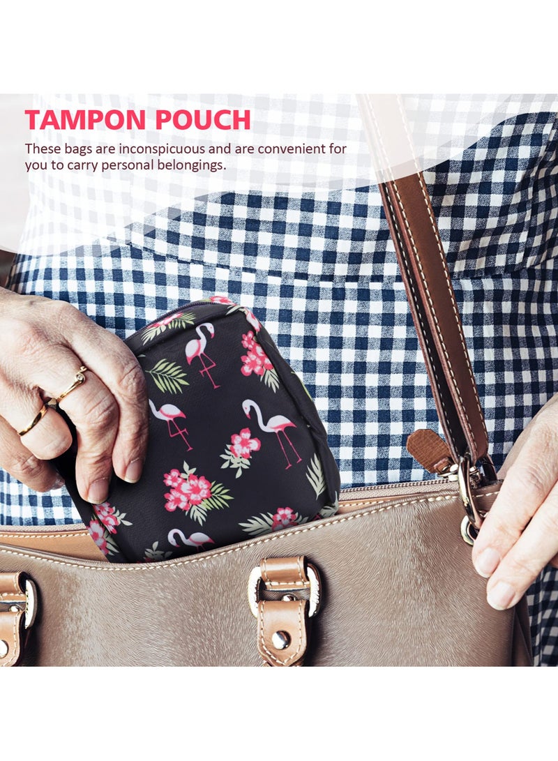 RTYY حقيبة تخزين فوط صحية صغيرة محمولة وحقيبة تخزين فوط الرضاعة، حقيبة الدورة الشهرية سهلة السفر، حقيبة مكياج صغيرة ومحفظة عملات معدنية بسحاب للنساء والفتيات المراهقات - Image 5