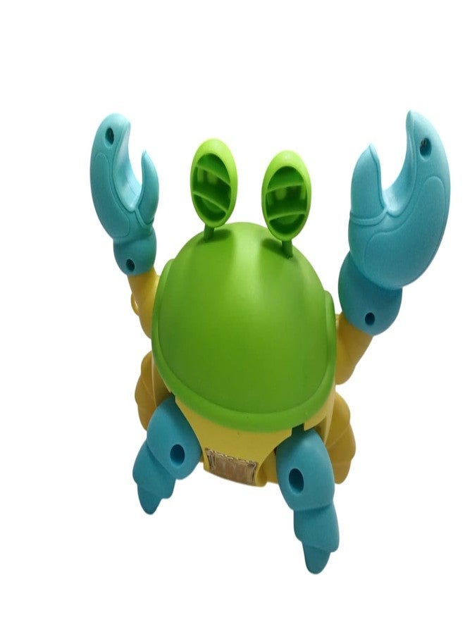 TOHIBEE Crawling Crab Baby Toy, Sensing Interactive Walking Dancing Baby Sensory Toy with Music, Infant Tummy Time Toys, Fun Birthday Gift for Infant Toddler Boy Girl (Green-Yellow, Mini) - Image 4