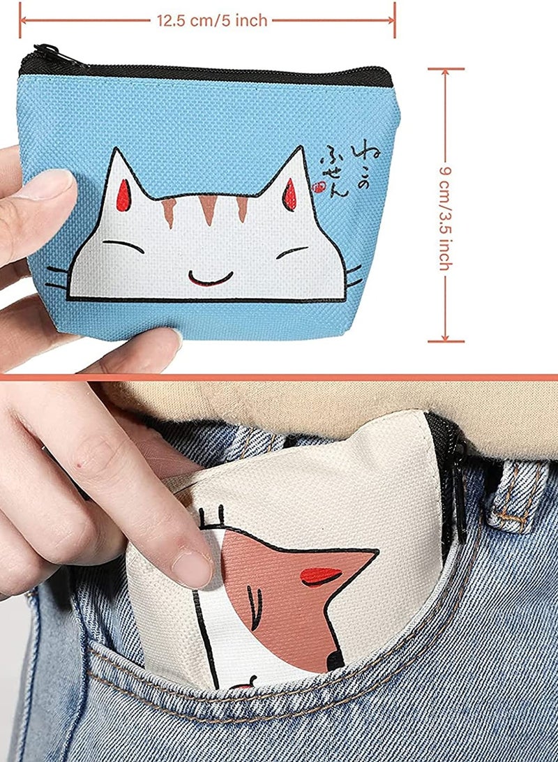 SOLARAE Coin Purse, Children Cute Oxford Coin Purse Women Wallet Pouch with Zipper Portable Coin Pouch Purse for Women Girl Credit Card ID Card Keys Headset Lipstick 4 Pieces - Image 5