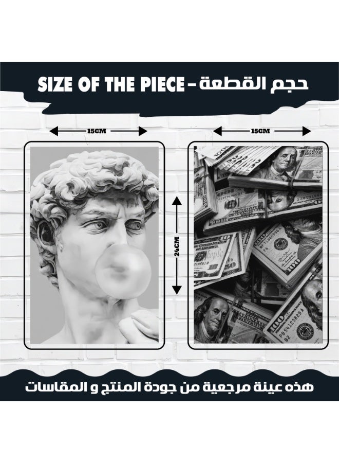 بوسترات حائط بالأبيض والأسود (12 قطعة) مصنوعة من ورق كوشيه عالي الجودة، بوزن 300 جرام، عبارات تحفيزية وتصاميم مودرن، مناسبة لجميع أنواع الديكور - Image 4