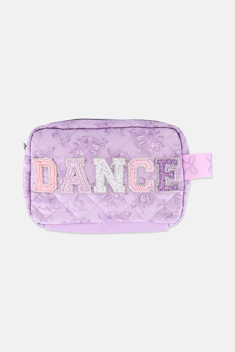 Miss Gwen's OMG Kids Girl Quilted Makeup Pouch, Lavender - Image 1