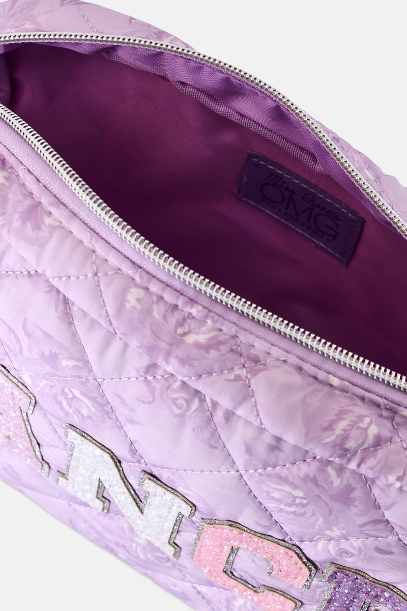 Miss Gwen's OMG Kids Girl Quilted Makeup Pouch, Lavender - Image 3