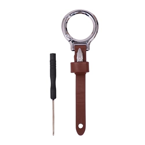 BROGBUS Unisex Belt Loop Vegan Leather Key Ring Keychain for Keys Car and Bike (Brown) - Image 2