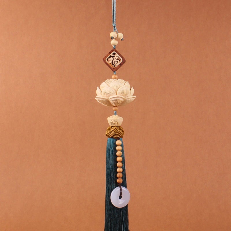 Creative Lotus Car Pendant Charm Blue 