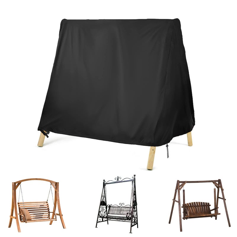Kasla Outdoor Swing Cover Waterproof and HeavyDuty Cover for Patio A Frame Swing Set Porch Glider Hammock Porch Swing Stand 89 Lx50 Wx77 H