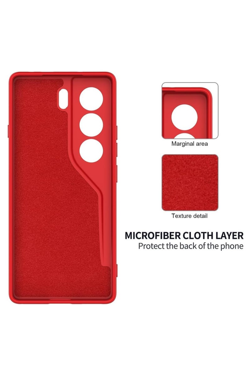 general a red case compatible with Tecno Camon 40 Pro, liquid silicone TPU soft case with lanyard strap, shockproof and drop-proof protective case for Tecno Camon 40 Pro - Image 4