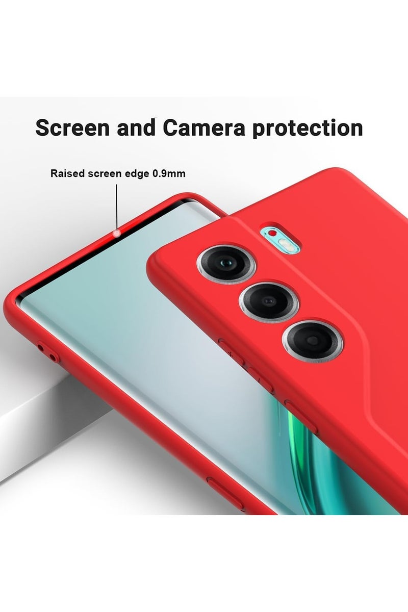 general a red case compatible with Tecno Camon 40 Pro, liquid silicone TPU soft case with lanyard strap, shockproof and drop-proof protective case for Tecno Camon 40 Pro - Image 3