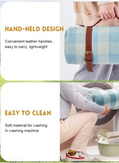Occuwzz Picnic Blanket Waterproof Foldable Extra Large Portable Lattice Camping Mat 200X200 Cm Suitable For Camping Park Beach Lawn Outdoor  - Image 5