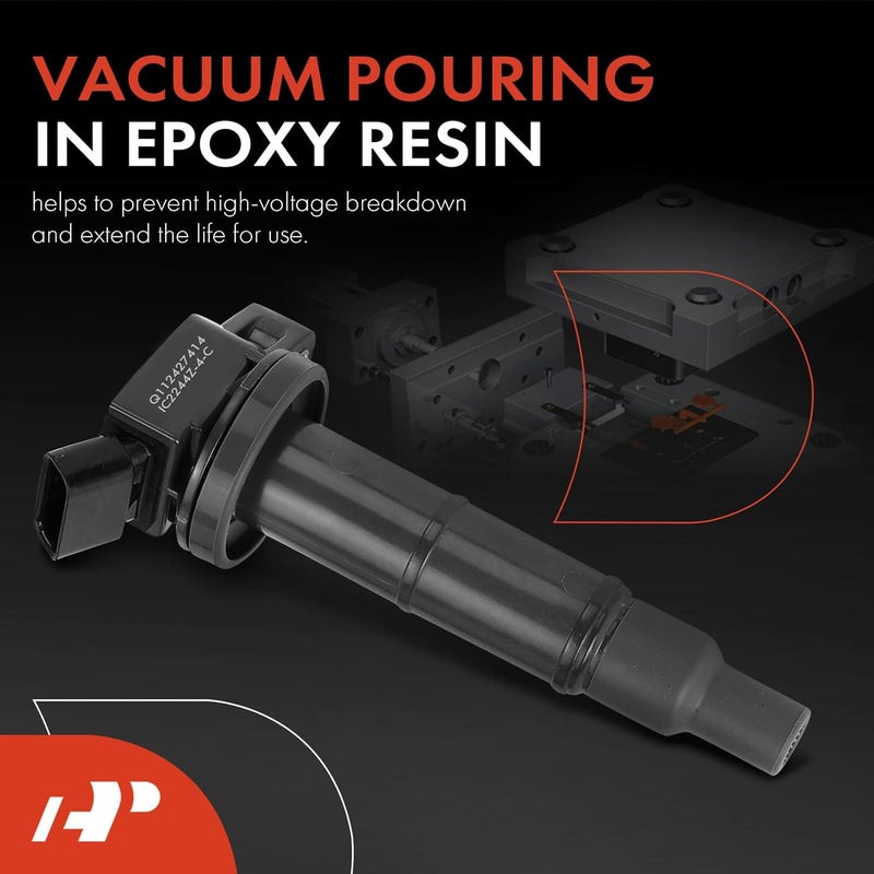 A-Premium مجموعة A-Premium من 4 حزم لفائف الإشعال لتويوتا وبونتياك - Image 3