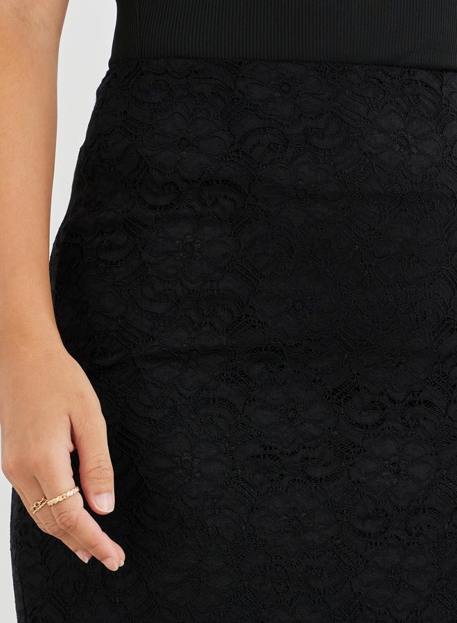 Styli Styli Lace Mermaid Midi Skirt  - Image 3