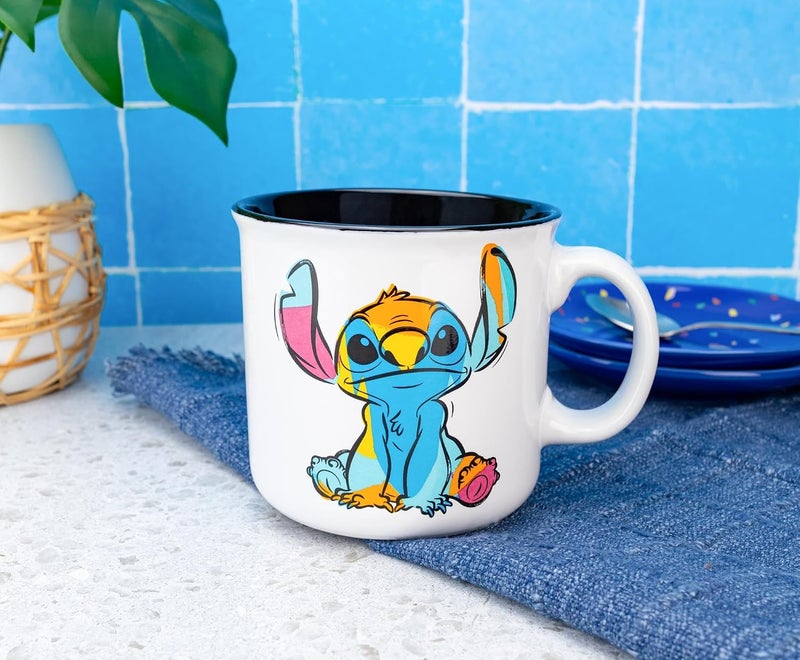 Silver Buffalo Disney Lilo and Stitch Ohana Ceramic Camper-Style Coffee Mug, 20 Oz - Image 5