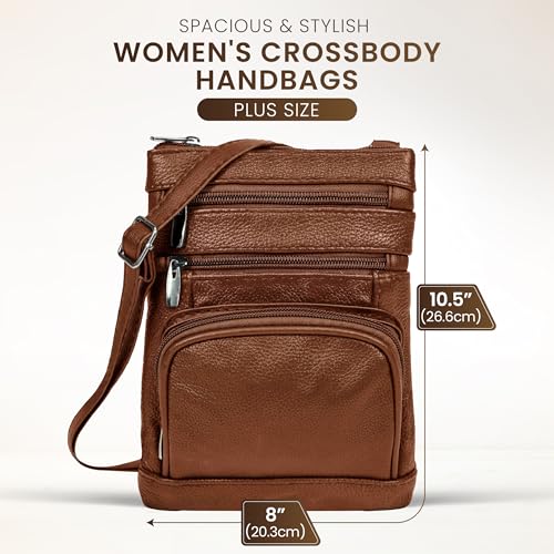 Krediz leather Crossbody Purses for Women, Multi Pocket Crossbody Purse with Adjustable Strap, Soft & Durable Leather Purse - Image 3