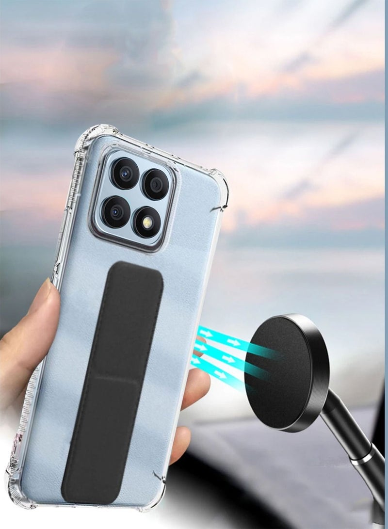 Techie جراب حامل مغناطيسي من Techie مضاد للصدمات مع وسادة هوائية مدمجة من الحديد لهاتف Honor X8a 2023 - Image 2