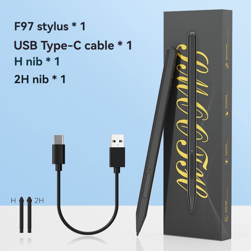 Active Stylus: Silver Aluminium Alloy Body, 80+ Hour Battery Life, Ultra-Sensitive Response - Global Anti-Touch, Fast Charging, Magnetic Attachment Stylus Pen for MPP 1.51/2.0 Protocol Devices - Image 2
