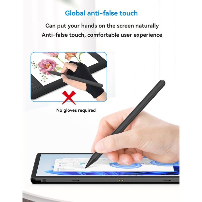 Active Stylus: Silver Aluminium Alloy Body, 80+ Hour Battery Life, Ultra-Sensitive Response - Global Anti-Touch, Fast Charging, Magnetic Attachment Stylus Pen for MPP 1.51/2.0 Protocol Devices - Image 4