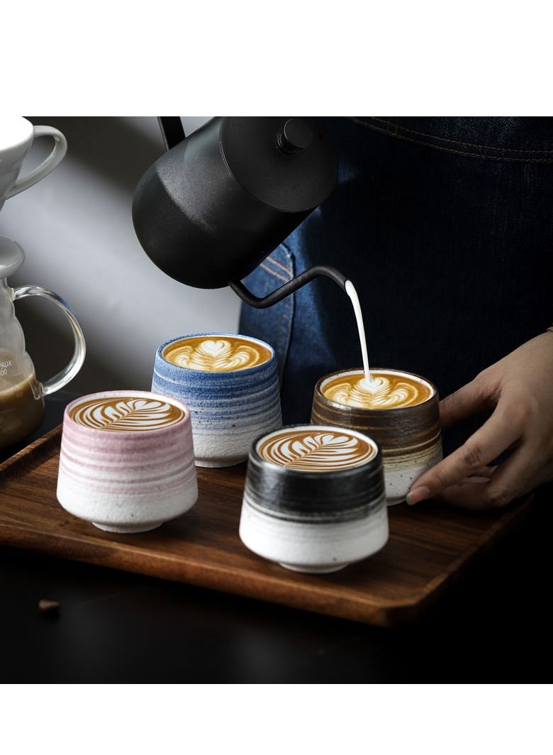 XiuWoo Set of 4 Ceramic Teacup Espresso Coffee Cup Porcelain Tea Cup Set Chinese Kung Fu Bowl Drinkware 170ml - Image 1