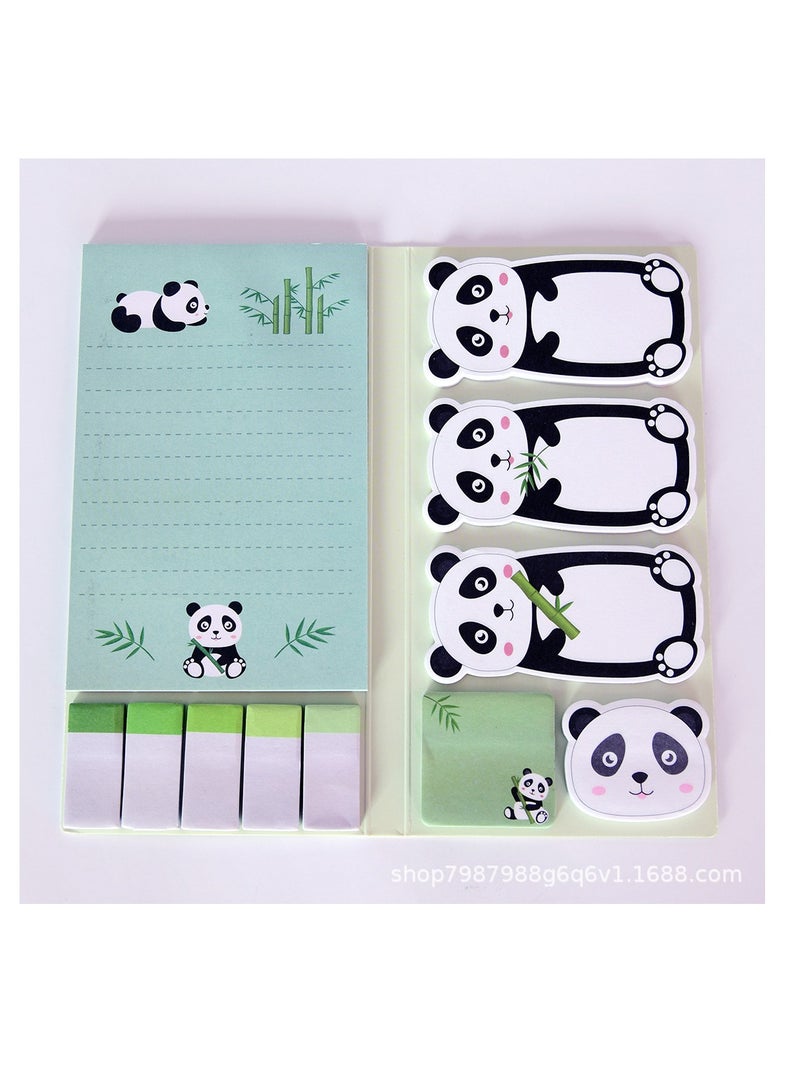 Cute Cartoon Panda Sticky Notes Set - 550 Sheets Self-Stick Memo Pads, Animal Divider Tabs Bundle, Fun Page Markers for School and Office Supplies, Perfect Small Gift! - Image 3