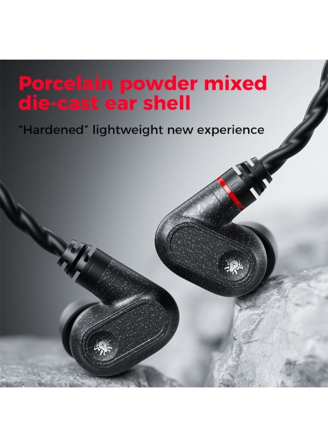 PLEXTONE G28 Pro In-Ear Earphones 3.5mm Screwdriver Comfortable Wearing Durable Design High Fidelity HIFI Enjoyment Dual Cavity A Great Tool for Listening and Sound Positioning in Games Black - Image 4