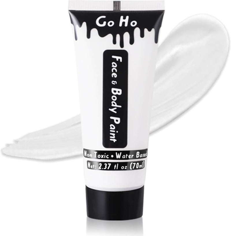 Go Ho Cream White Face Body Paint237 ozWater Based White Face PaintingJoker Clown Zombie Skeleton Makeup for SFX Cosplay Costumes Festivals Halloween Makeup
