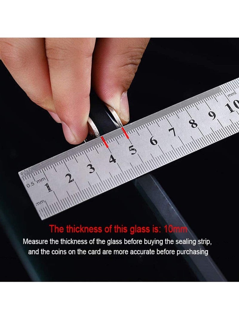 SYOSI - Shower Screen Seal Rubber, Frameless Shower Door Seal Strip, Weather Stripping Seal Sweep for 6 mm Glass Bathroom Waterproof Silicone Strip Shower Room Balcony Windshield Strip (5m) - Image 1