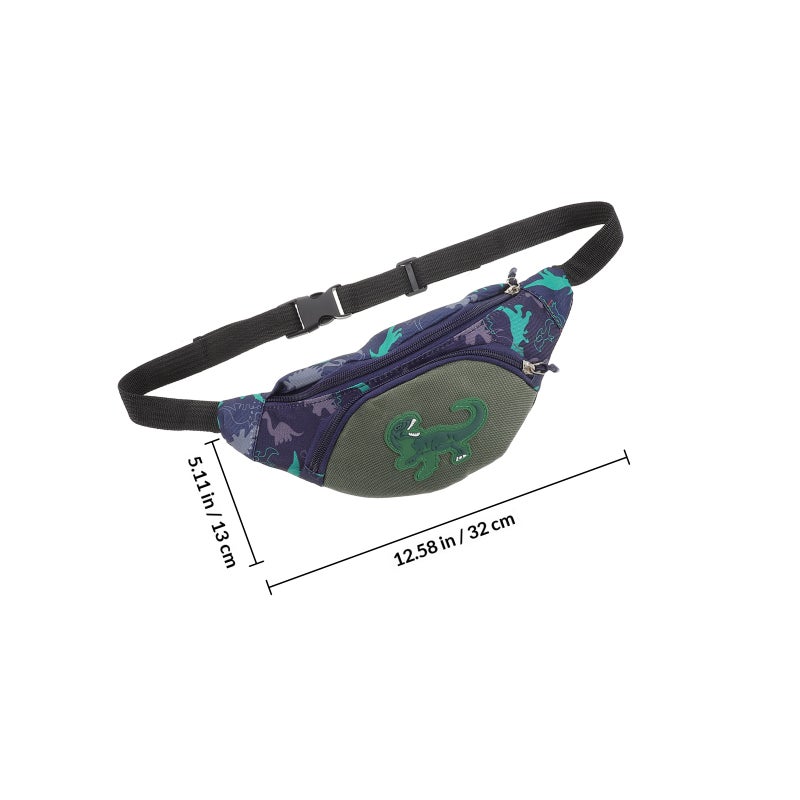 Kids Waist Packs Cartoon Dinosaur Fanny Pack Crossbody Chest Bum Belt Bag For Toddler Boys Girls For Trip Picnic Hiking Camping Sports - Image 2