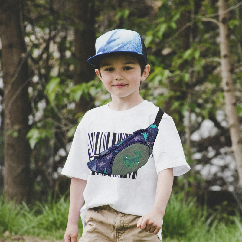 Kids Waist Packs Cartoon Dinosaur Fanny Pack Crossbody Chest Bum Belt Bag For Toddler Boys Girls For Trip Picnic Hiking Camping Sports - Image 4
