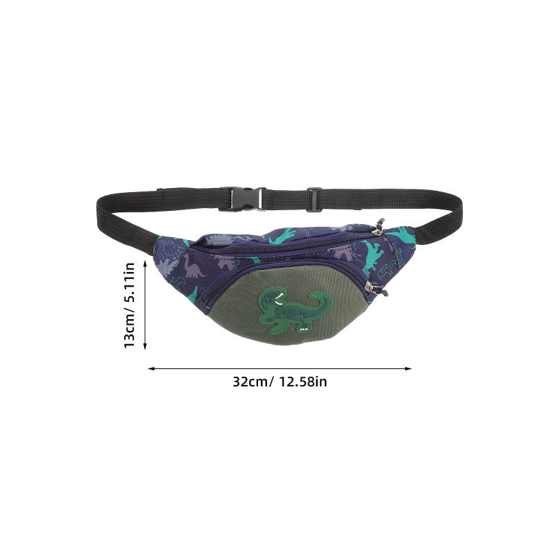 Kids Waist Packs Cartoon Dinosaur Fanny Pack Crossbody Chest Bum Belt Bag For Toddler Boys Girls For Trip Picnic Hiking Camping Sports - Image 3