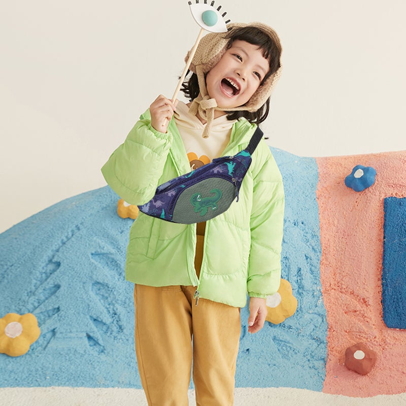 Kids Waist Packs Cartoon Dinosaur Fanny Pack Crossbody Chest Bum Belt Bag For Toddler Boys Girls For Trip Picnic Hiking Camping Sports - Image 5