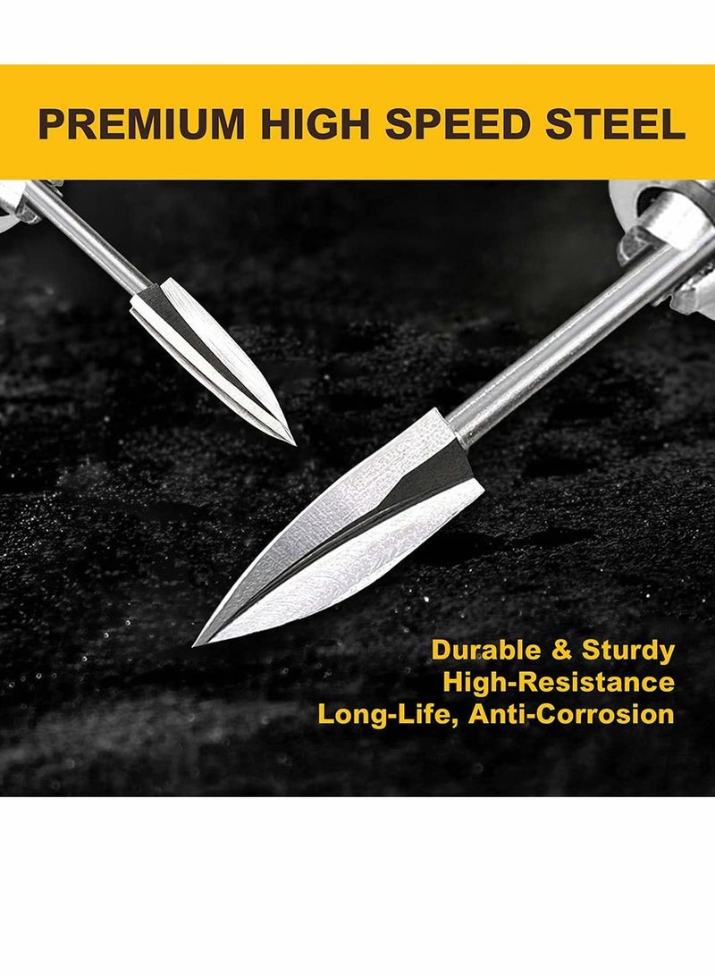 سيوسي مثقاب وأدوات نحت الخشب ملحقات عالمية ، أداة طحن دوارة لقمة فولاذية بيضاء للحرف اليدوية ، DIY ، نحت ، حفر (5 قطع) - Image 2