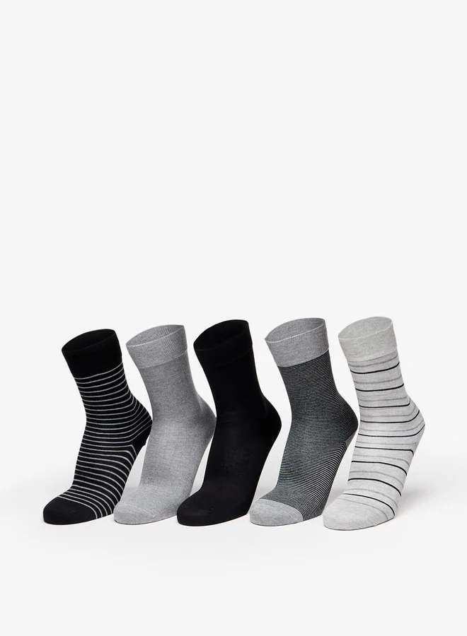DUCHINI Printed Crew Socks - Set of 5