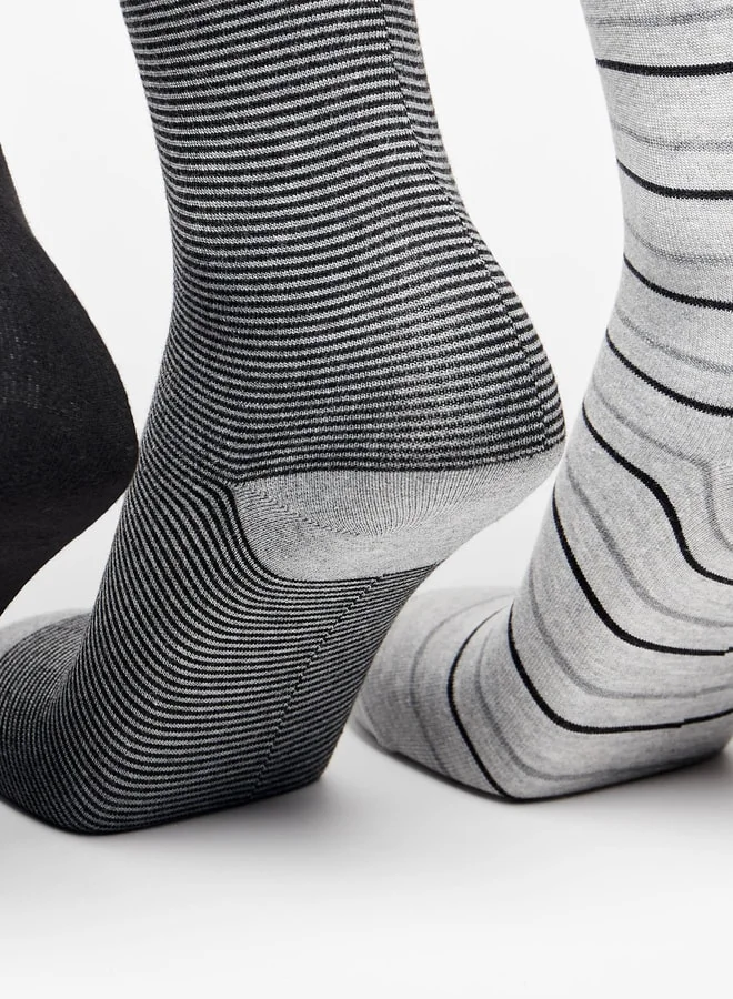 DUCHINI Printed Crew Socks - Set of 5